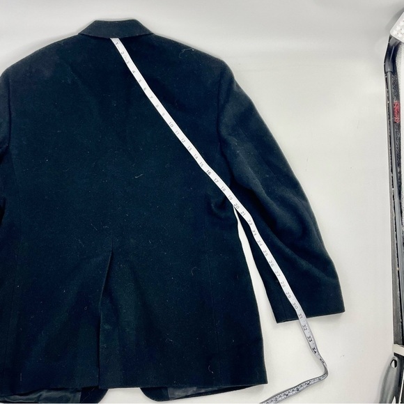 Vintage Mens Bill Blass Black 100% Pure CAMEL HAIR Blazer /Sports Coat SIZE 44R - Picture 10 of 16